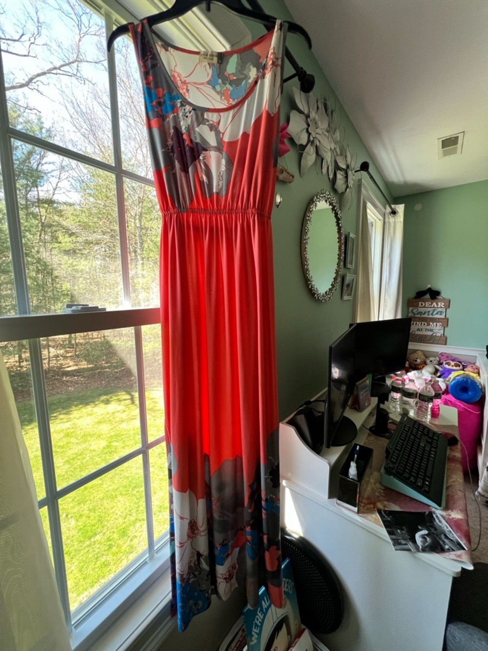Jon & Anna Coral Red Floral Maxi Dress
